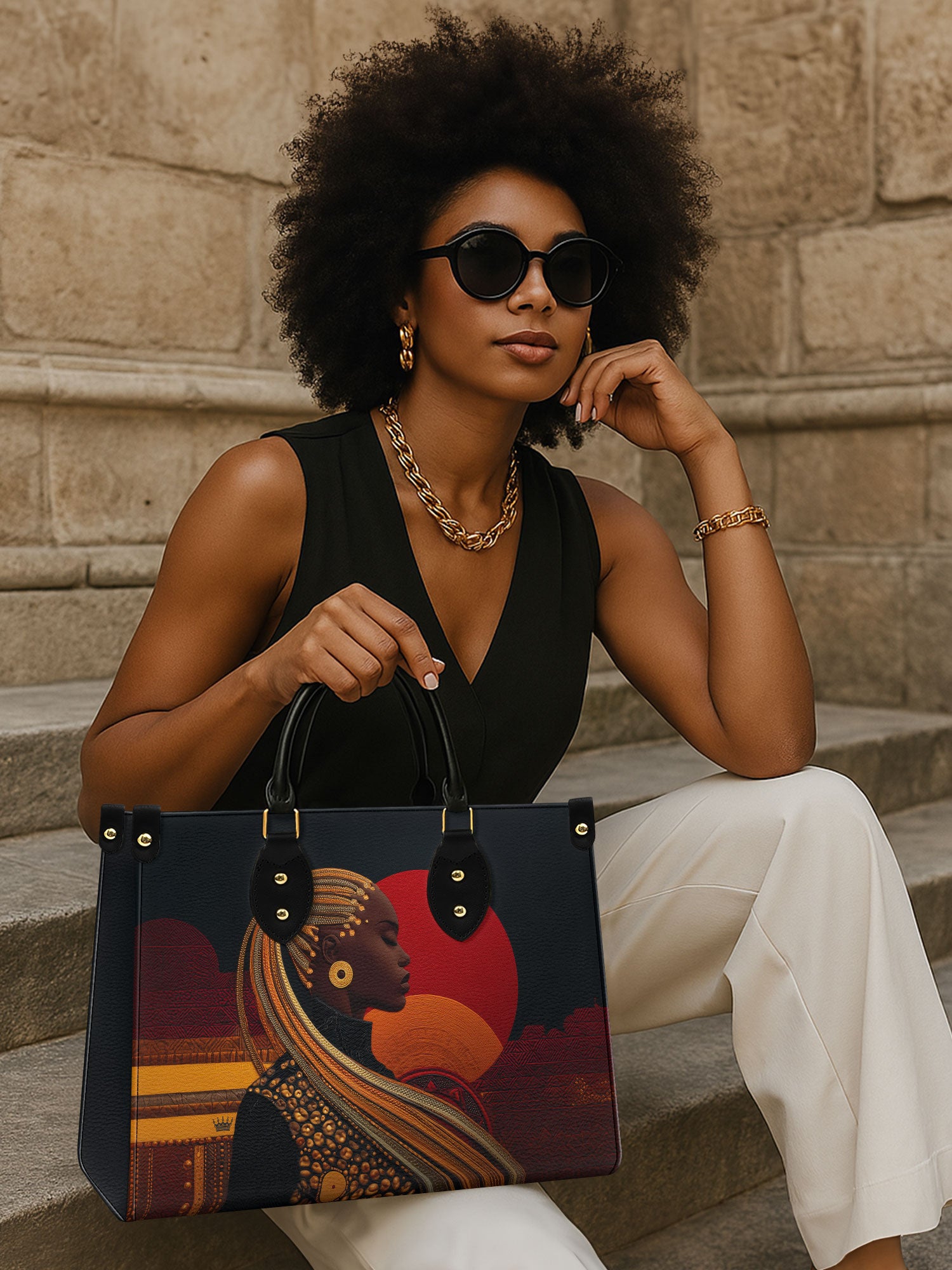 Sunthreaded Premium Leather Handbag QR0XD210