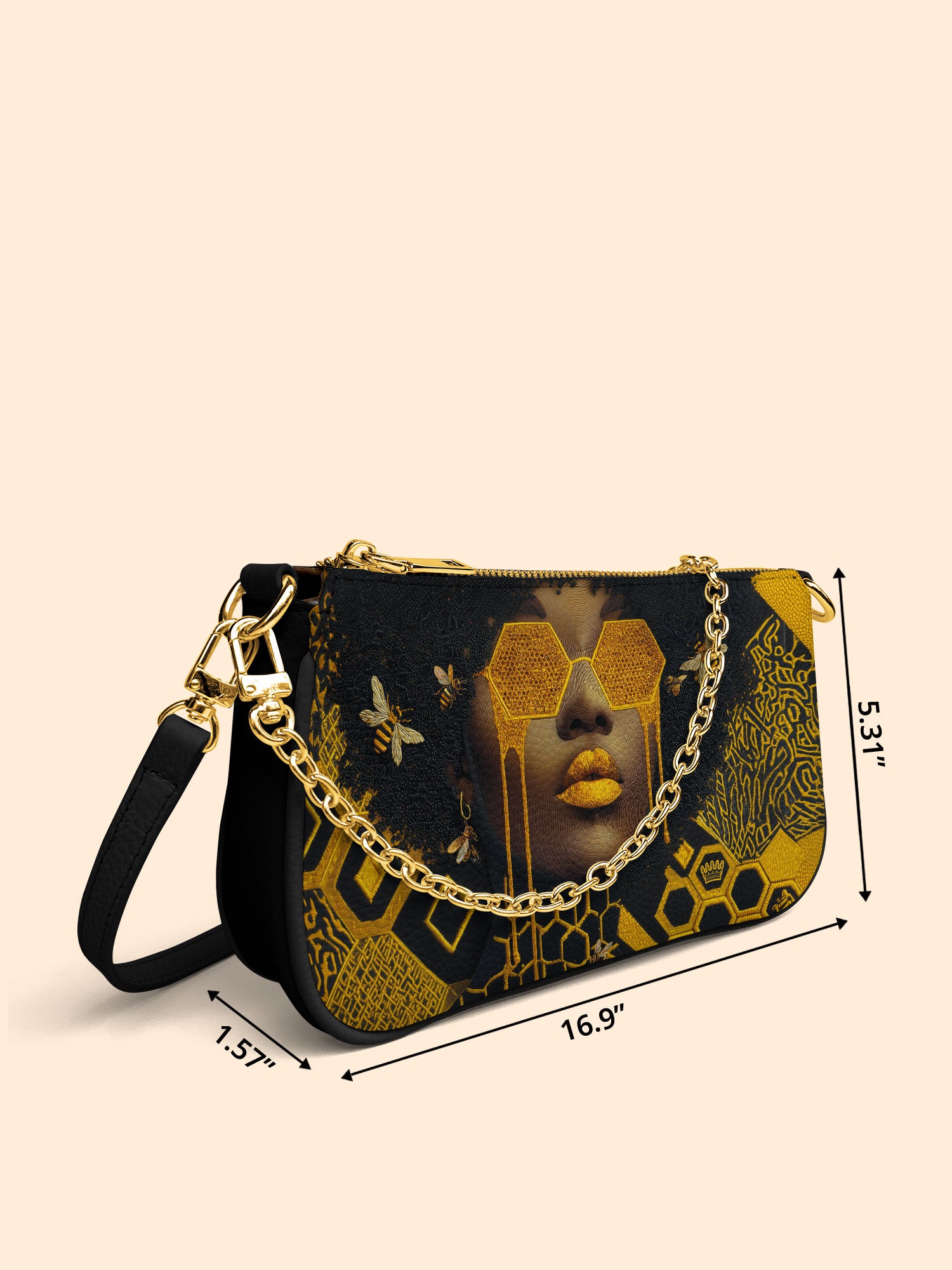 Golden Hive Classic Zip Pochette QR0XD206