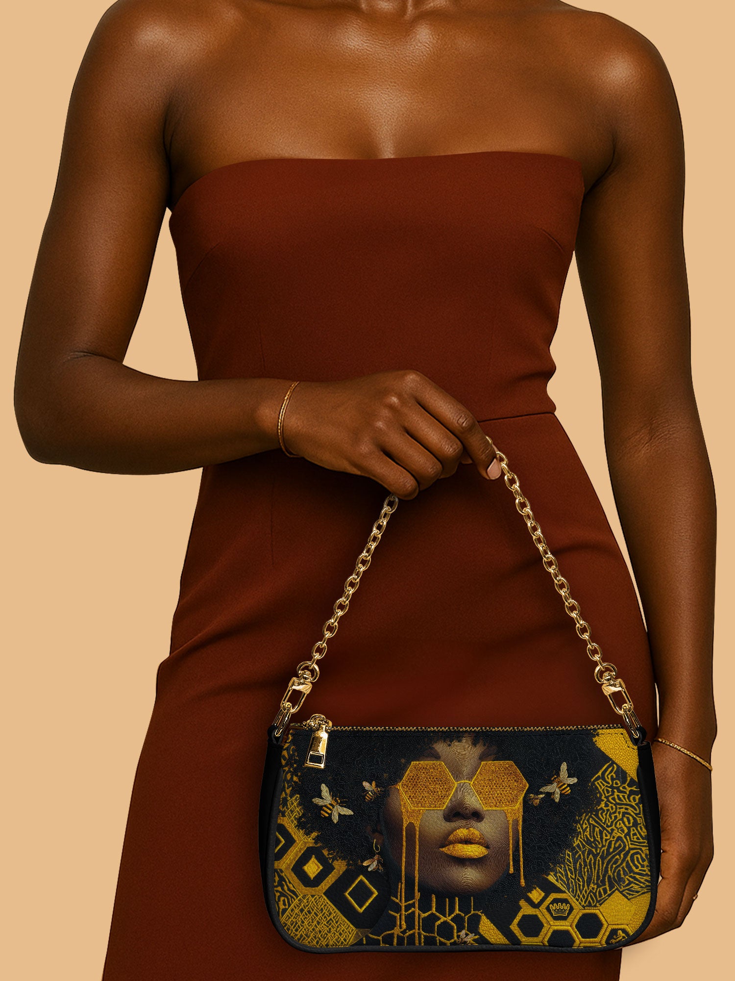 Golden Hive Classic Zip Pochette QR0XD206