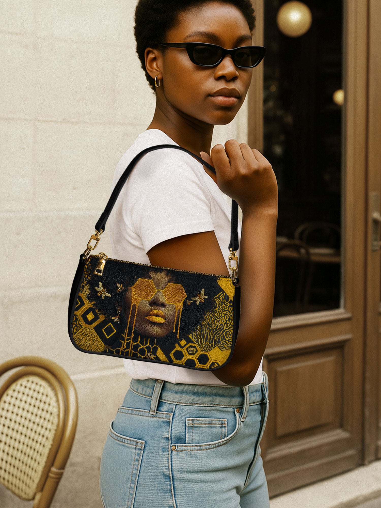 Golden Hive Classic Zip Pochette QR0XD206