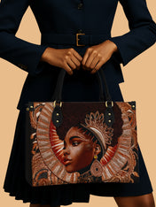 Cocoa Halo Premium Leather Handbag QR0XD223