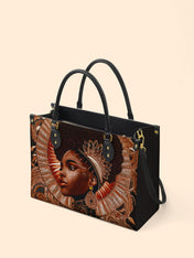 Cocoa Halo Premium Leather Handbag QR0XD223