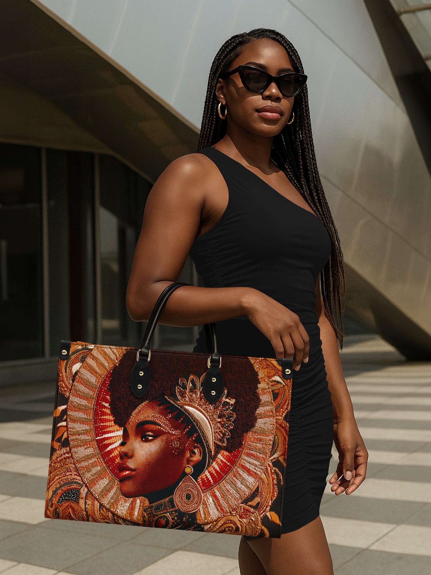 Cocoa Halo Premium Leather Handbag QR0XD223