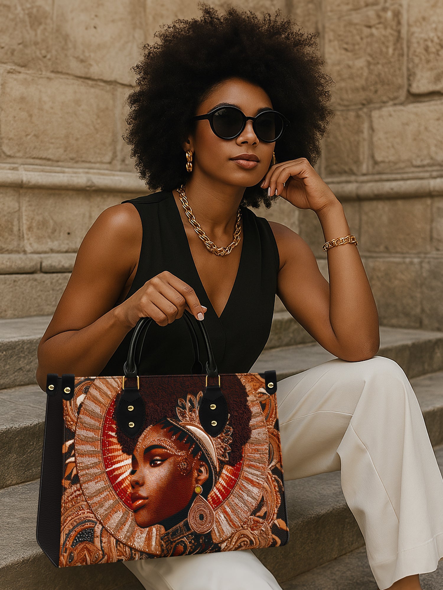 Cocoa Halo Premium Leather Handbag QR0XD223