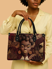 Crowned In Circle Premium Leather Handbag QR0TD139