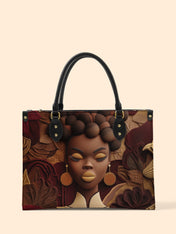 Crowned In Circle Premium Leather Handbag QR0TD139