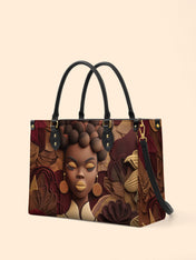 Crowned In Circle Premium Leather Handbag QR0TD139