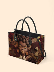 Crowned In Circle Premium Leather Handbag QR0TD139