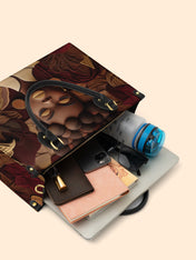 Crowned In Circle Premium Leather Handbag QR0TD139