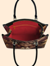 Crowned In Circle Premium Leather Handbag QR0TD139