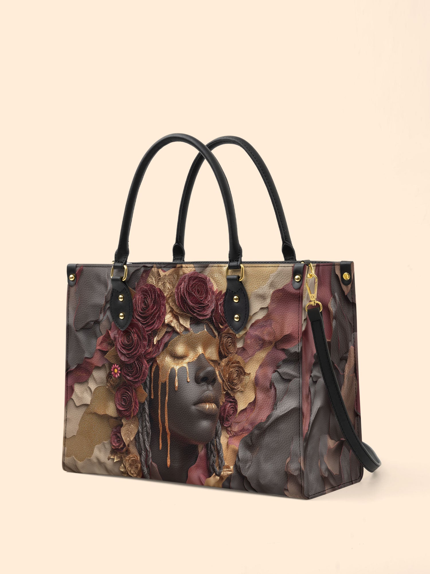 Dripping Petals Premium Leather Handbag QR0TD103