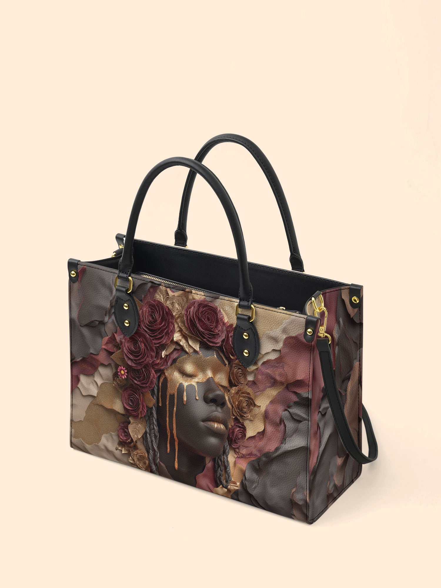 Dripping Petals Premium Leather Handbag QR0TD103