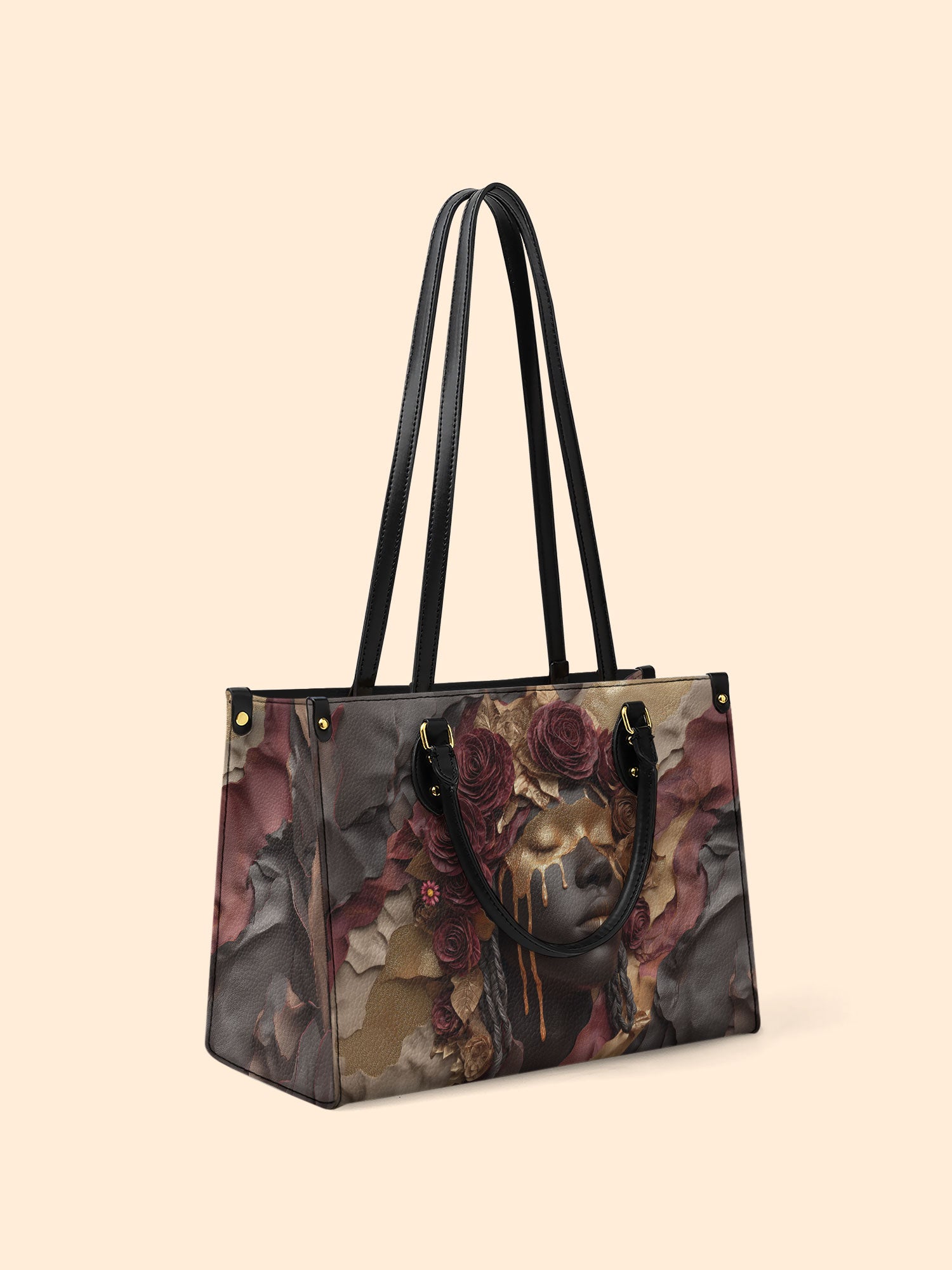 Dripping Petals Premium Leather Handbag QR0TD103