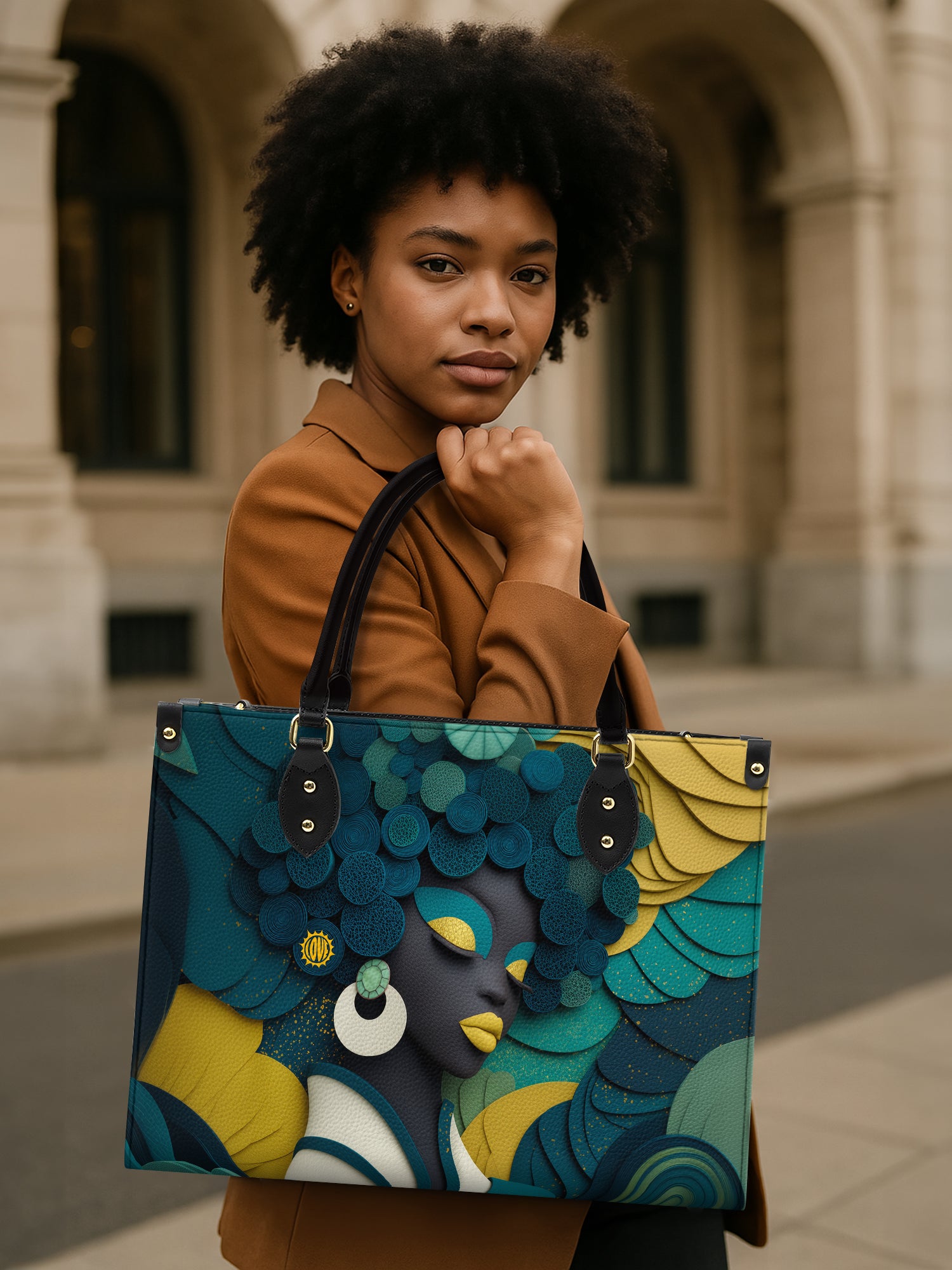 Echo Coil Premium Leather Handbag QR0TD141