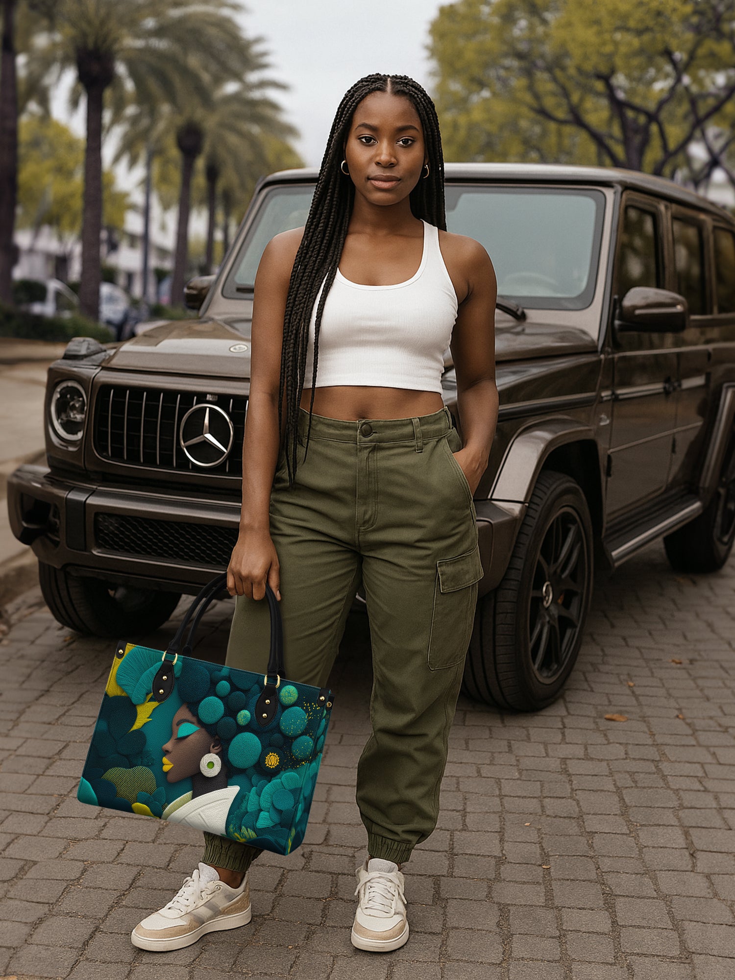 Knots Of Glor Premium Leather Handbag QR0TD143