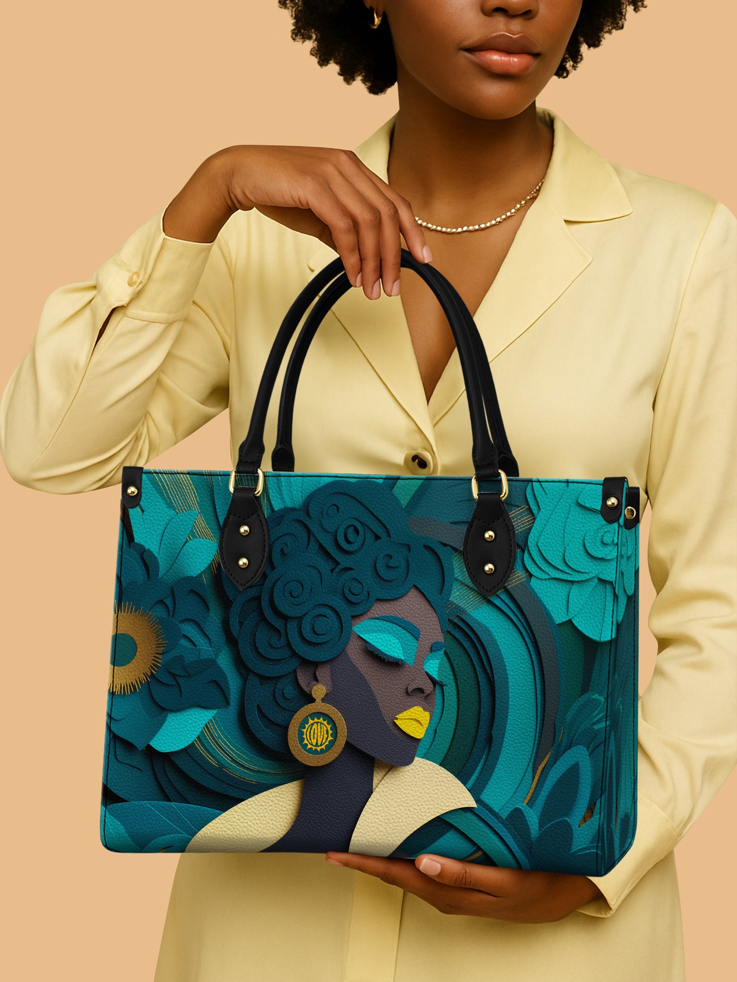 Rooted Spiral Premium Leather Handbag QR0TD145