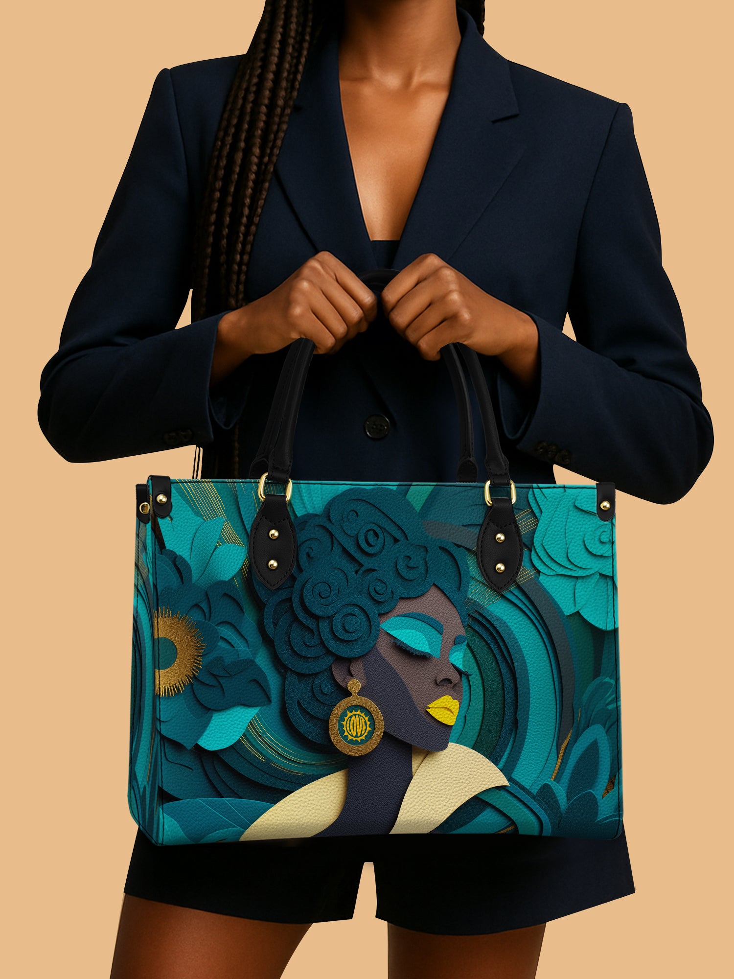 Rooted Spiral Premium Leather Handbag QR0TD145