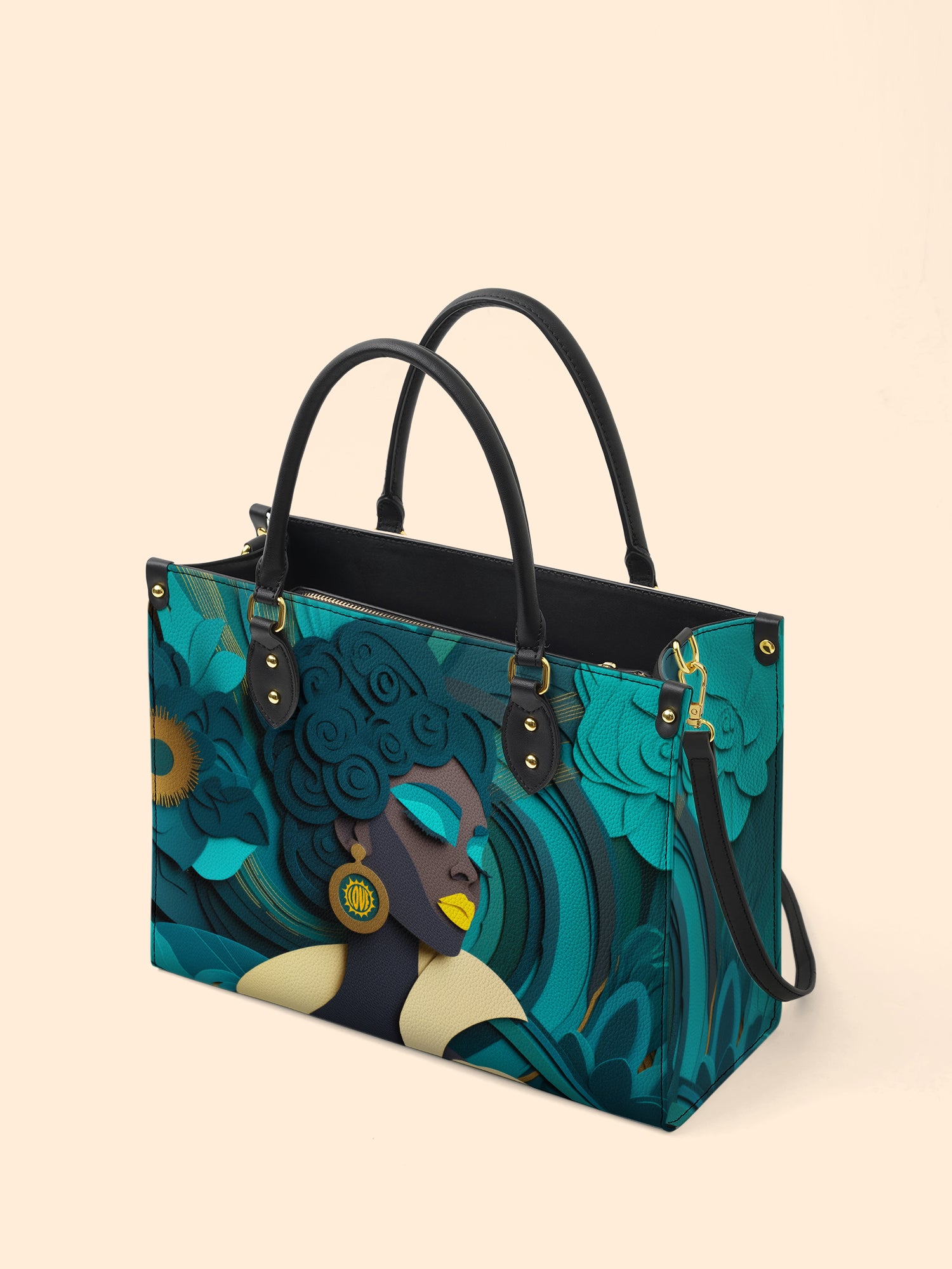 Rooted Spiral Premium Leather Handbag QR0TD145