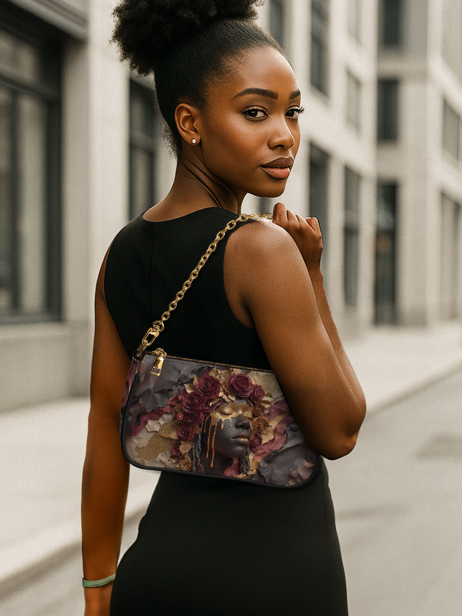 Dripping Petals Classic Zip Pochette QR0TD107