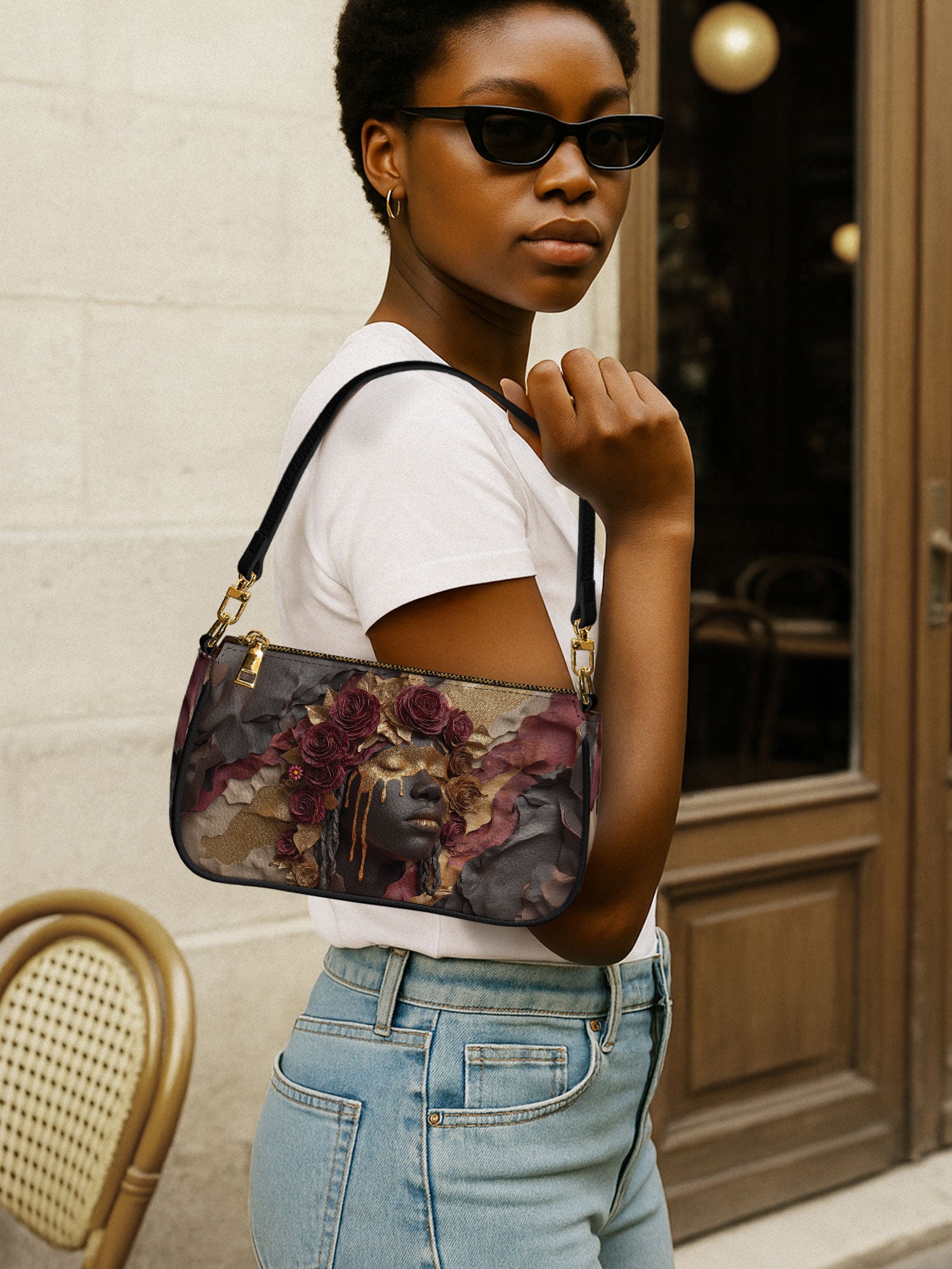 Dripping Petals Classic Zip Pochette QR0TD107