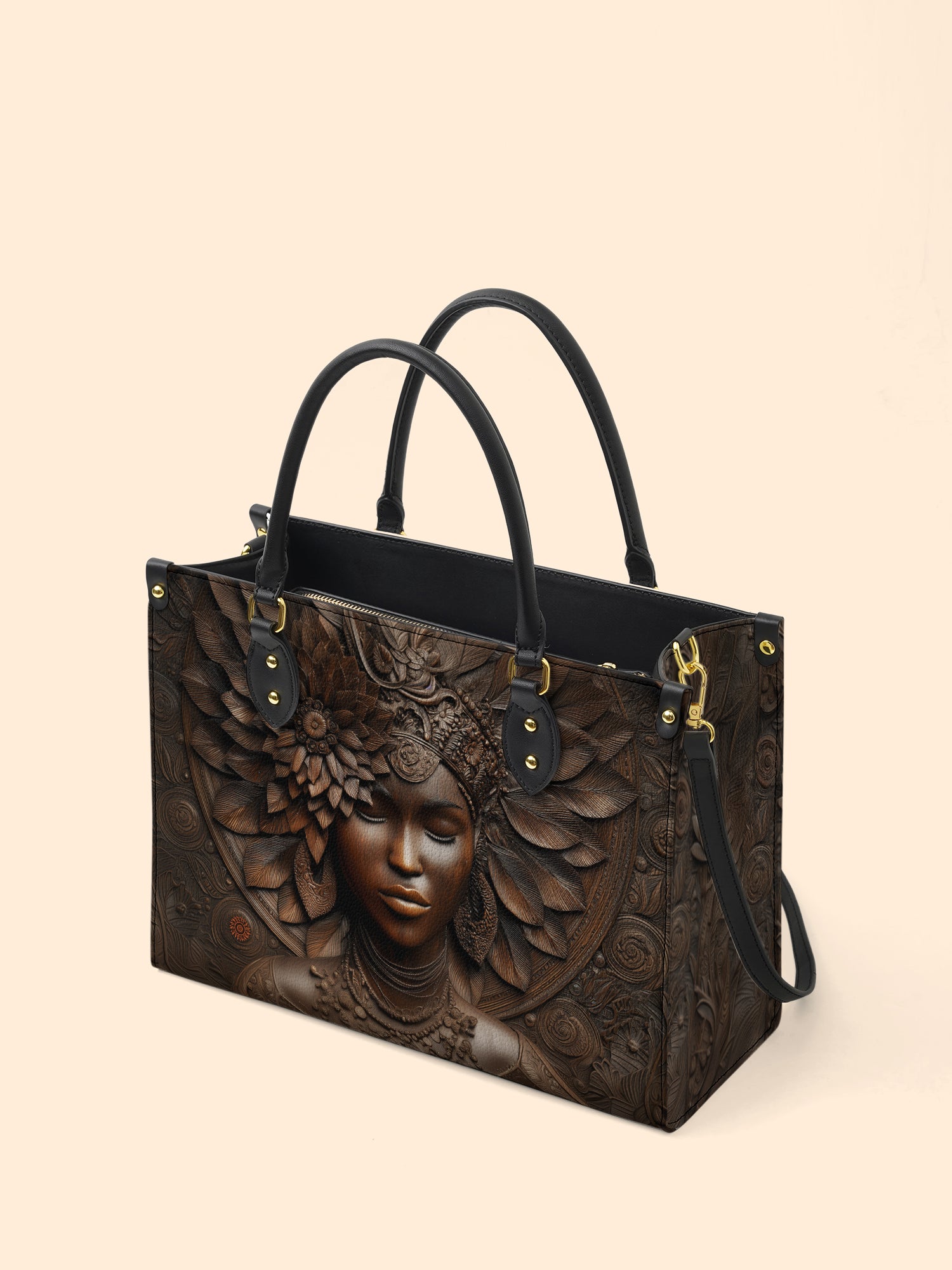 Ancestor Call Premium Leather Handbag QR0XD241