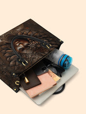 Ancestor Call Premium Leather Handbag QR0XD241