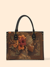 Hibiscus Royalty Premium Leather Handbag QR0HH047