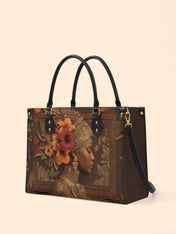 Hibiscus Royalty Premium Leather Handbag QR0HH047