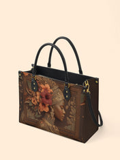 Hibiscus Royalty Premium Leather Handbag QR0HH047