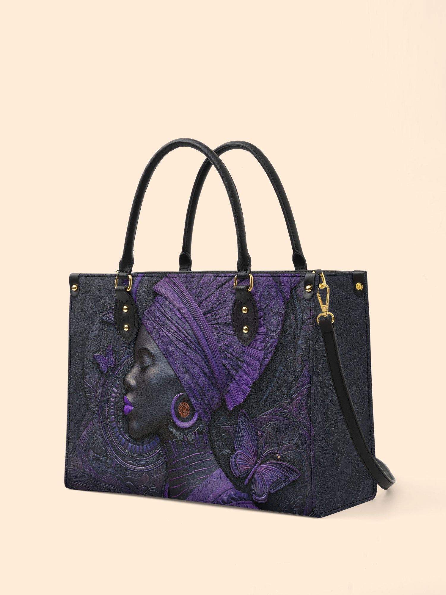 Midnight Crown Premium Leather Handbag QR0XD250