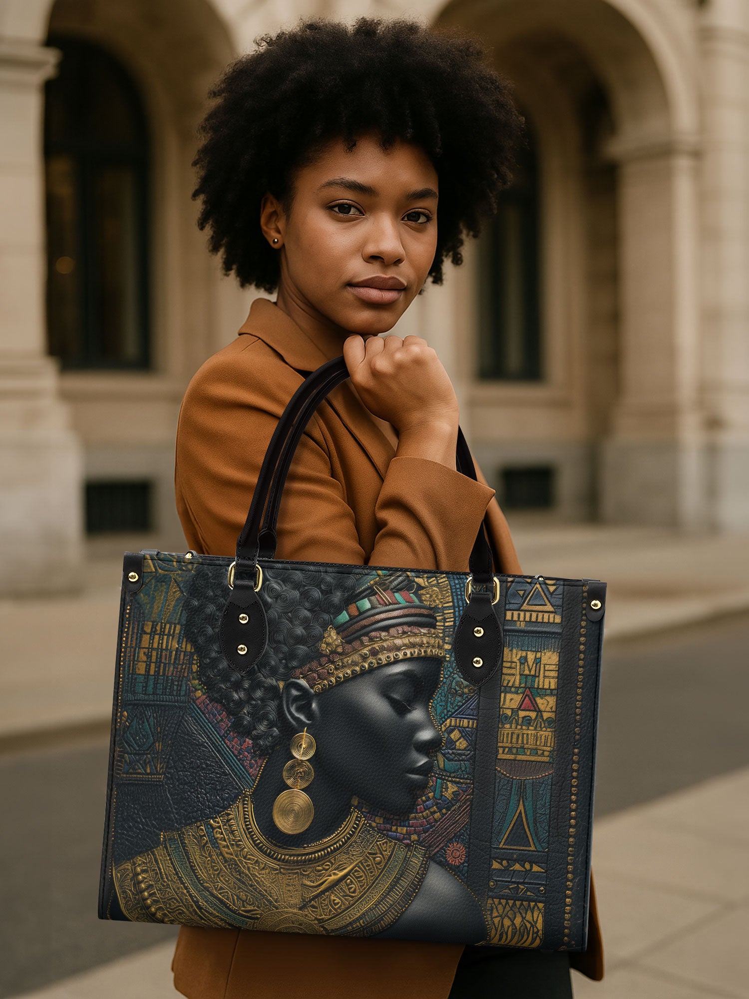 Rooted Grace Premium Leather Handbag QR0XD251