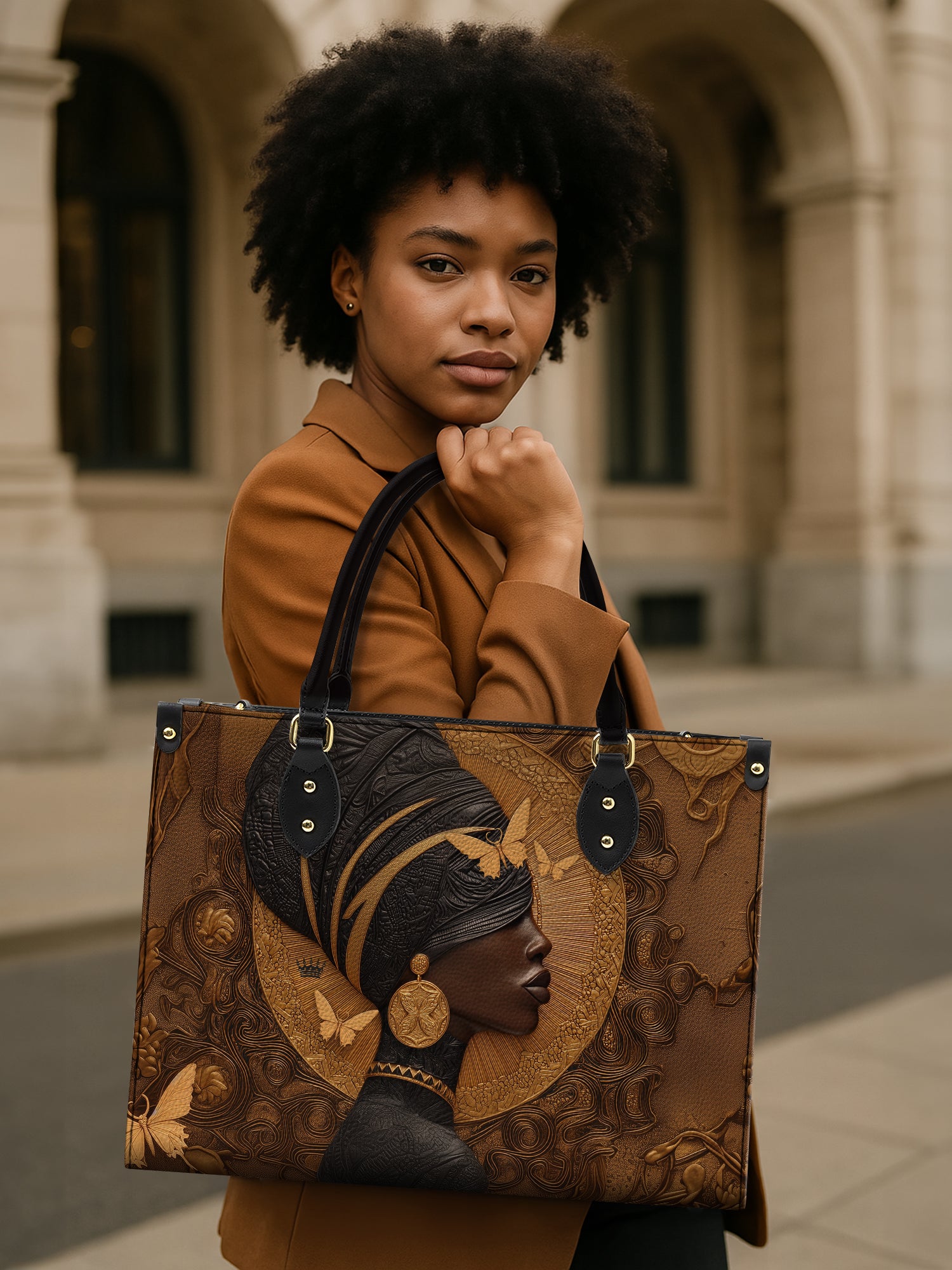 Silent Queen Premium Leather Handbag QR0XD242