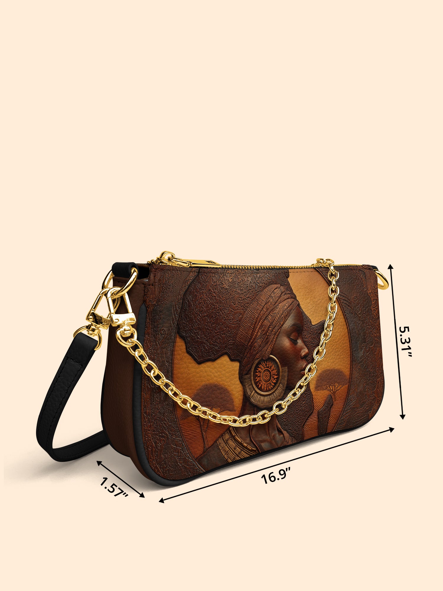 Earth & Africa Classic Zip Pochette QR0TD152