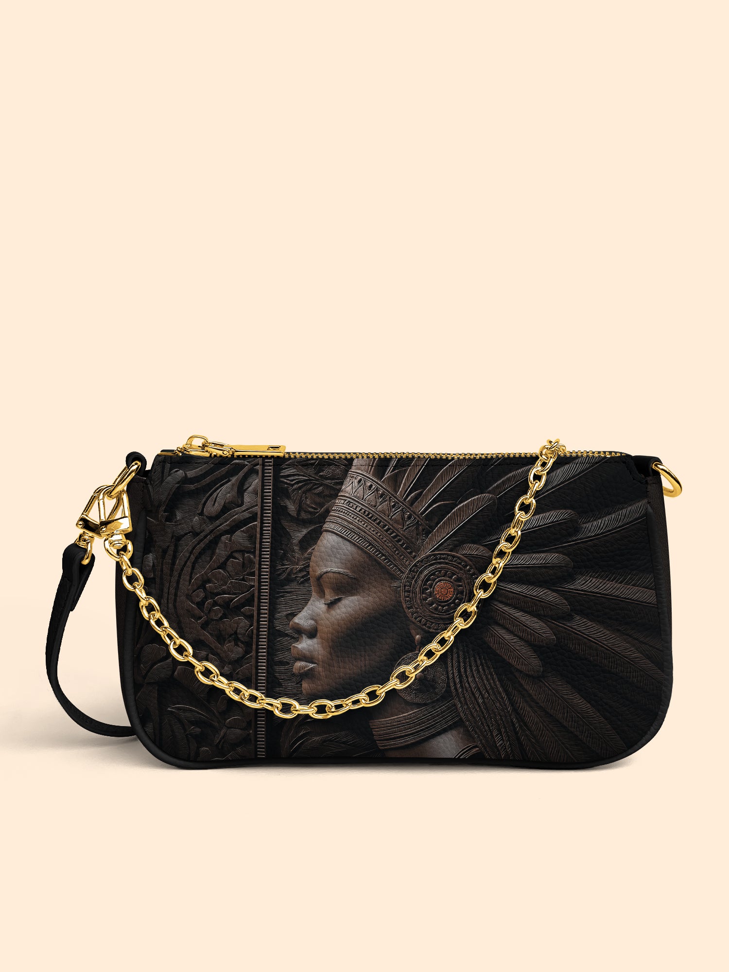 Ebony Crown Queen Classic Zip Pochette QR0XD281