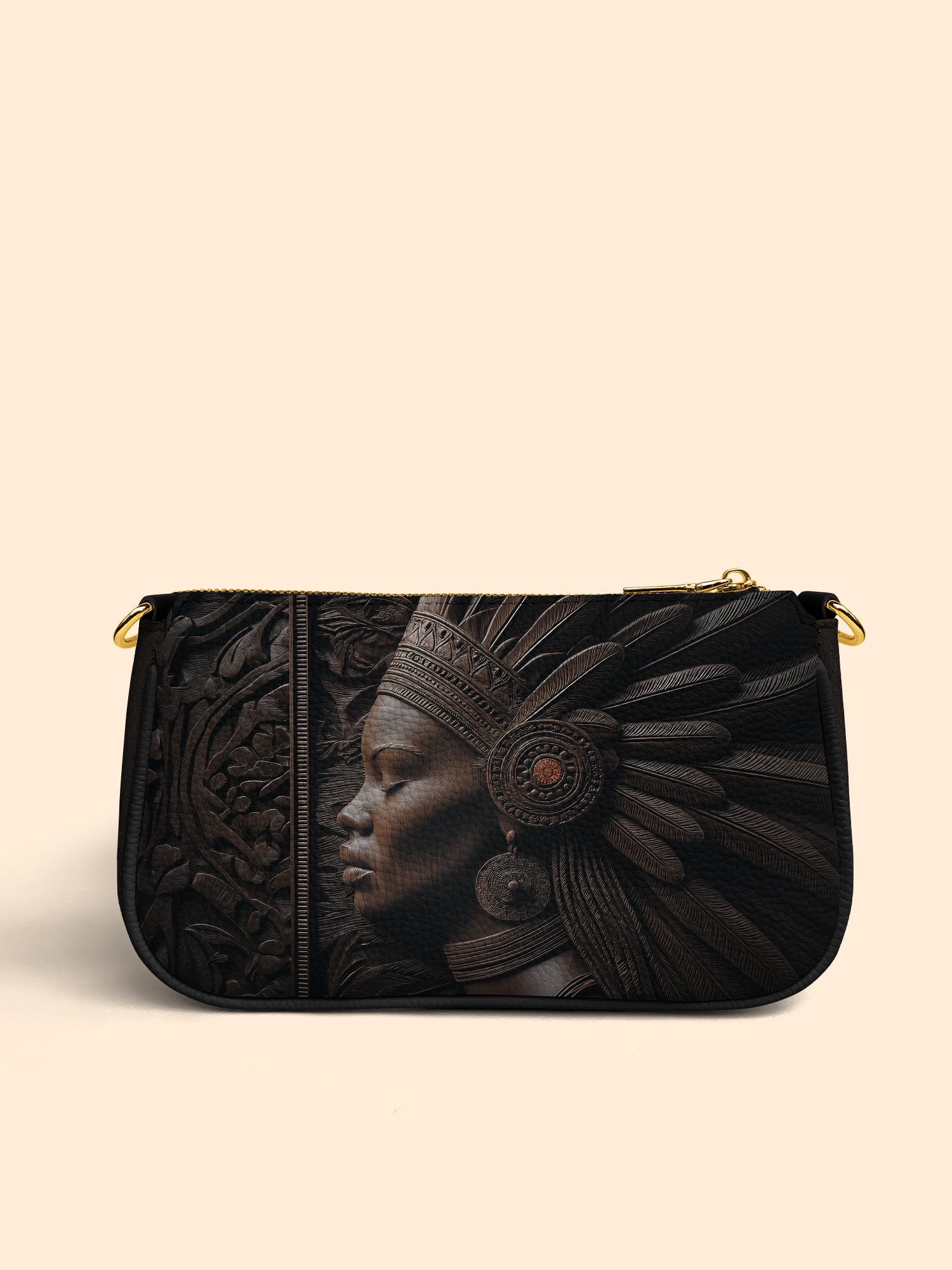 Ebony Crown Queen Classic Zip Pochette QR0XD281