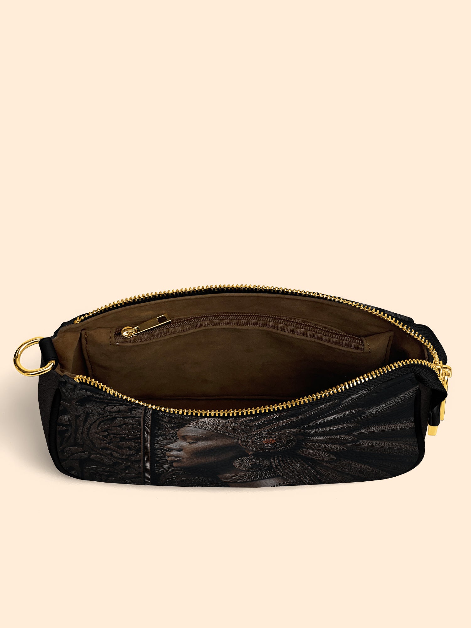 Ebony Crown Queen Classic Zip Pochette QR0XD281