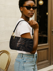 Ebony Crown Queen Classic Zip Pochette QR0XD281