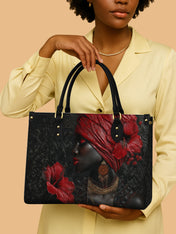 Hibiscus Empress Premium Leather Handbag QR0XD290