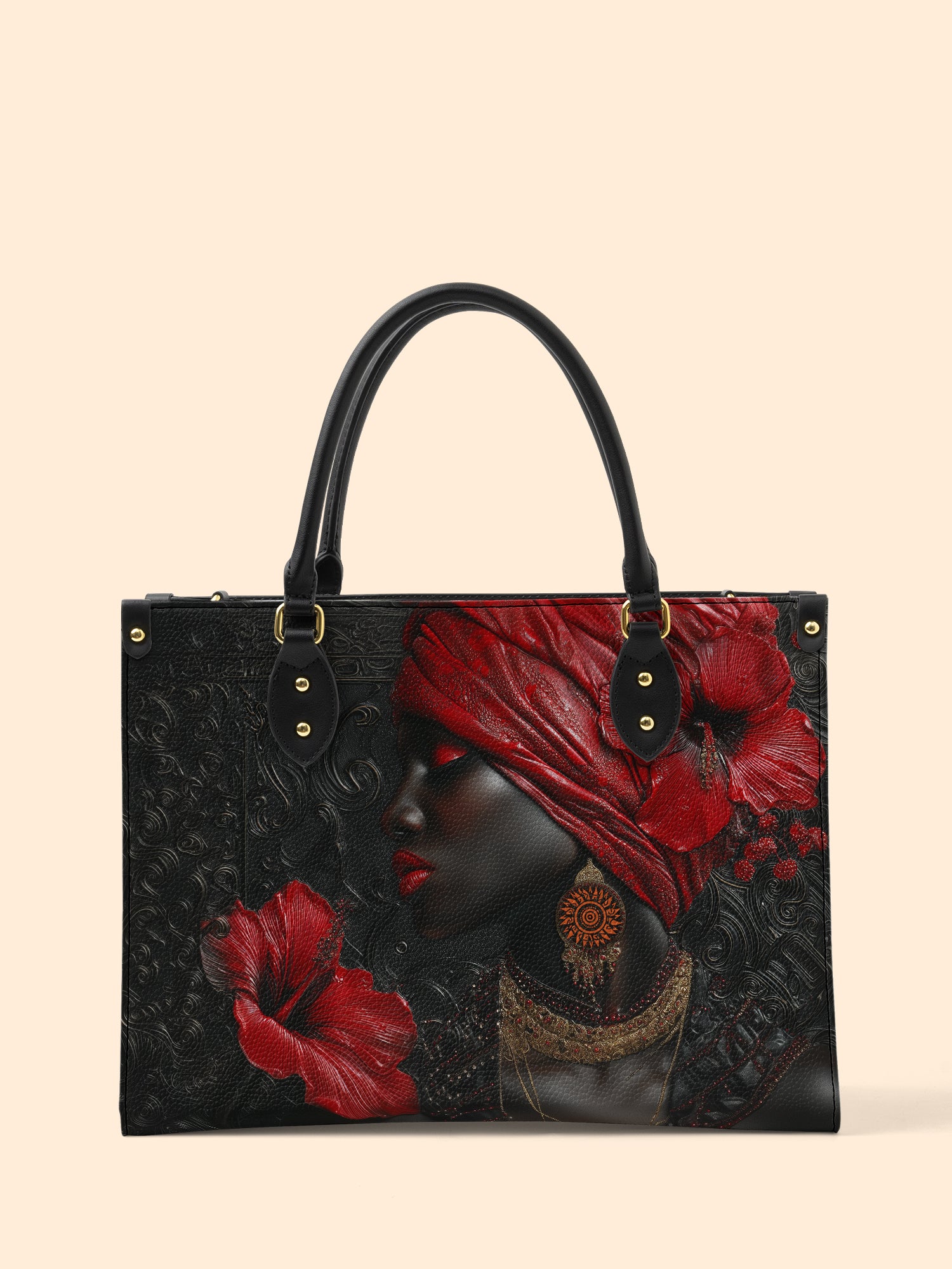 Hibiscus Empress Premium Leather Handbag QR0XD290
