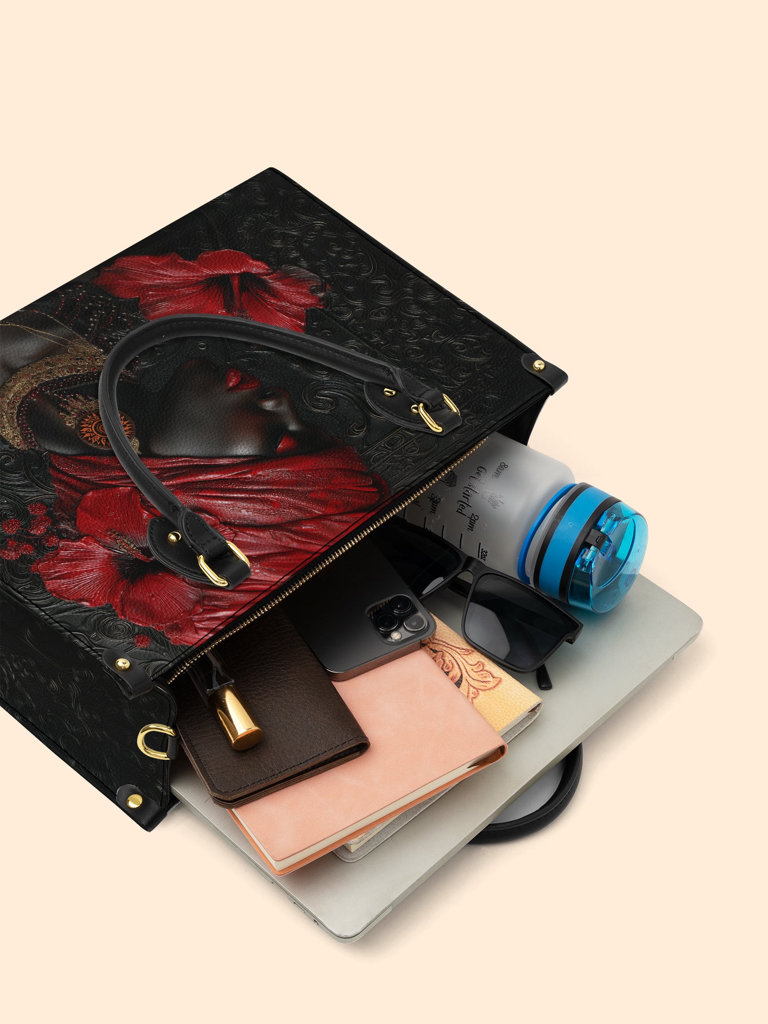 Hibiscus Empress Premium Leather Handbag QR0XD290