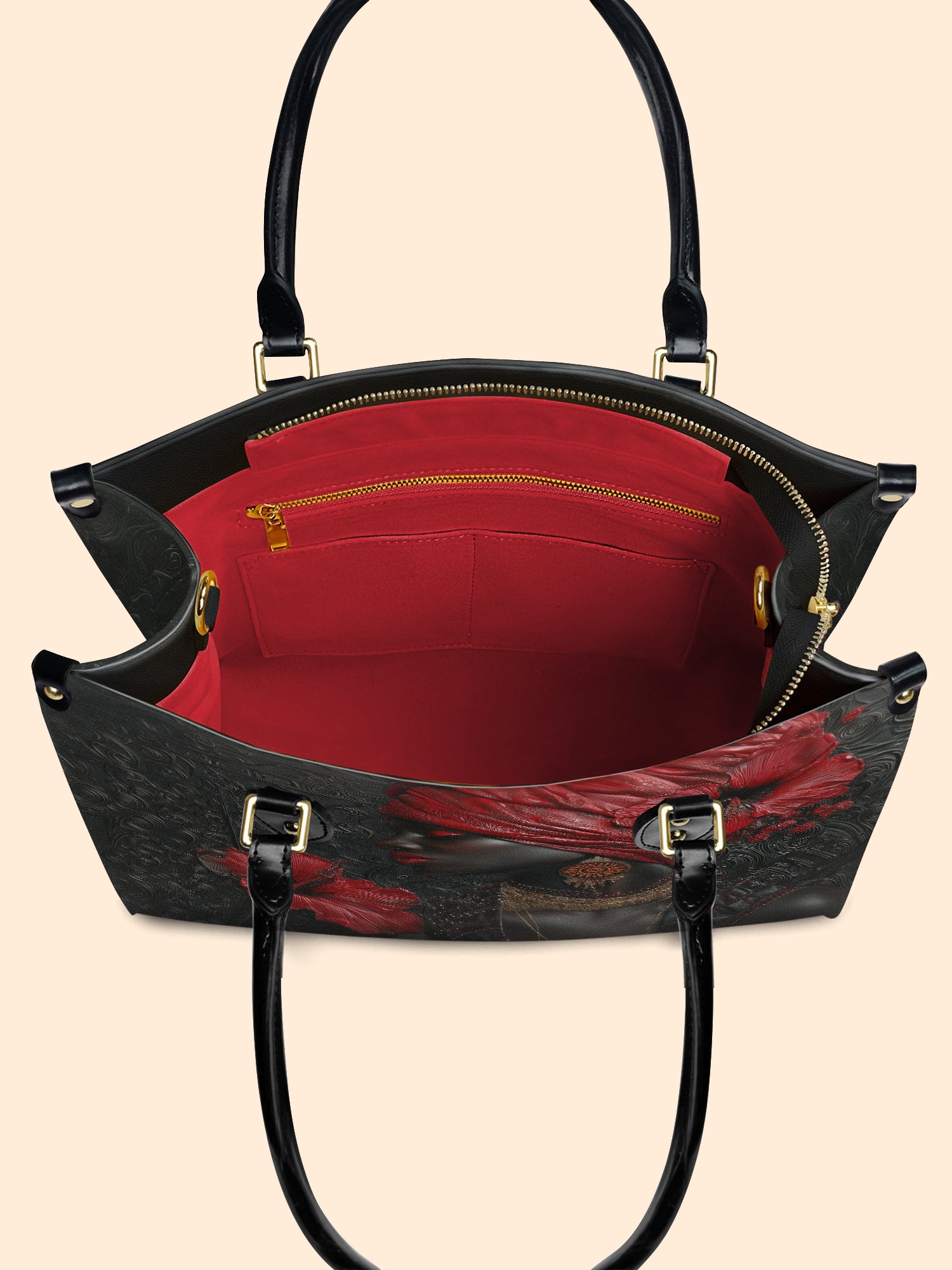 Hibiscus Empress Premium Leather Handbag QR0XD290