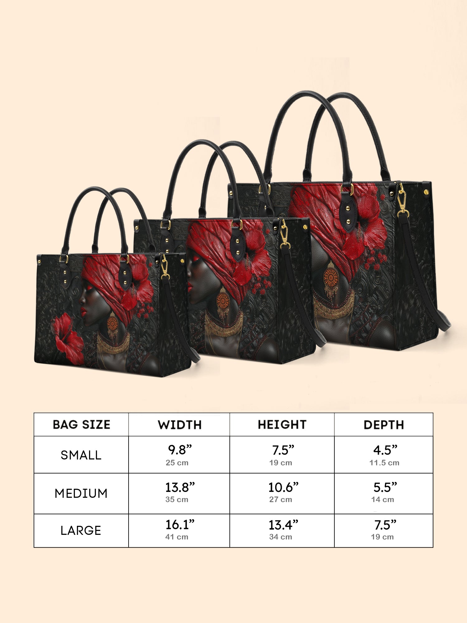 Hibiscus Empress Premium Leather Handbag QR0XD290