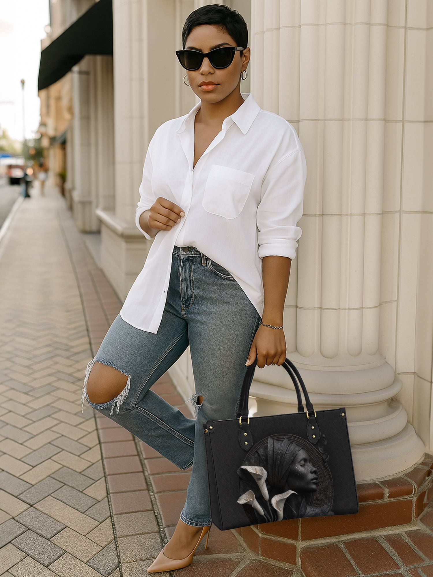 Midnight Grace Premium Leather Handbag QR0TD219