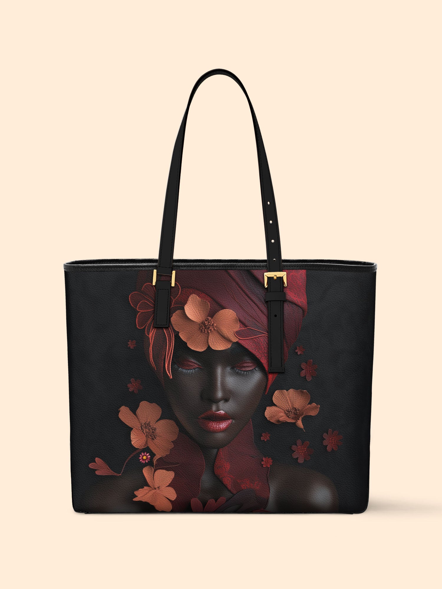Blush Inferno Sleek Leather Tote QR0TD189