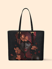 Blush Inferno Sleek Leather Tote QR0TD189