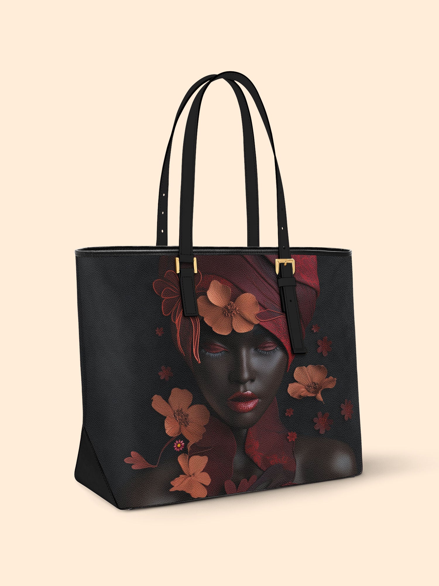 Blush Inferno Sleek Leather Tote QR0TD189