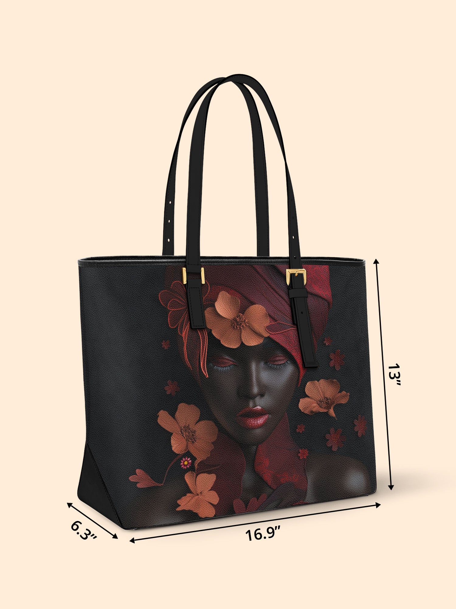 Blush Inferno Sleek Leather Tote QR0TD189