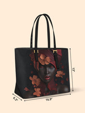 Blush Inferno Sleek Leather Tote QR0TD189