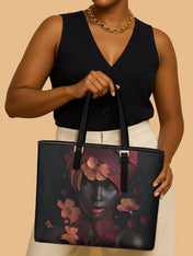 Blush Inferno Sleek Leather Tote QR0TD189