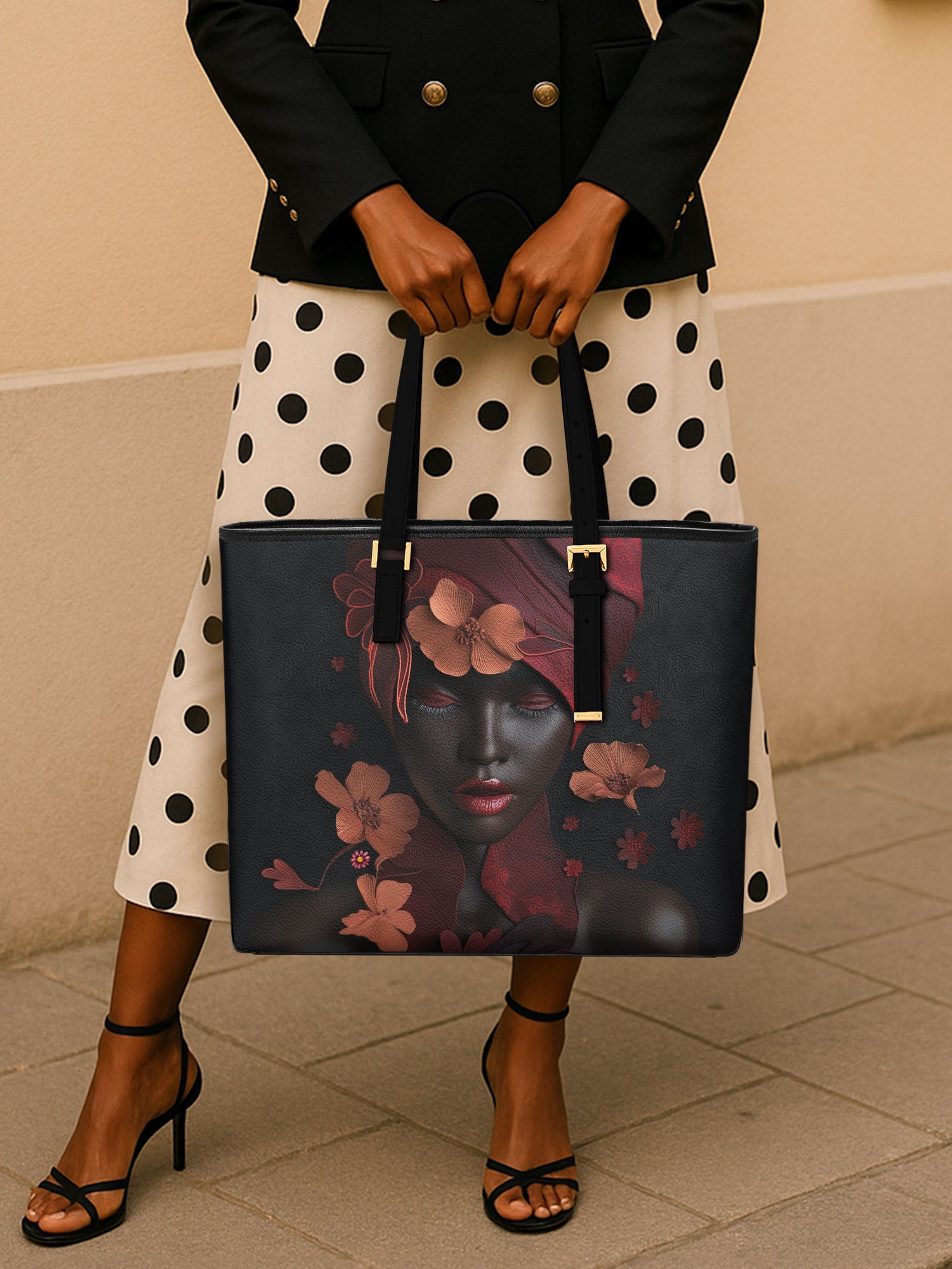 Blush Inferno Sleek Leather Tote QR0TD189